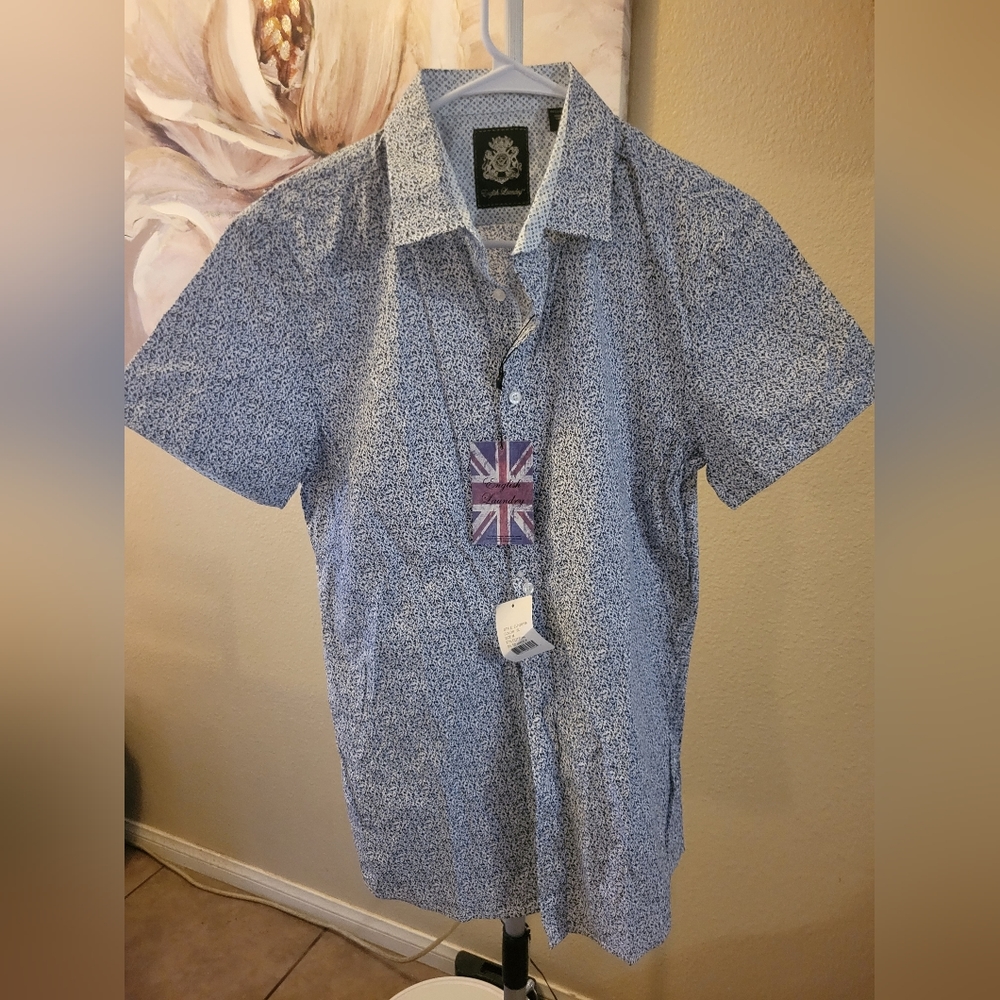 English Laundry mens short-sleeved button down size m